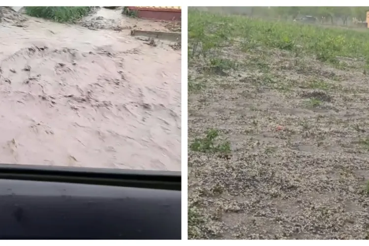 O comună din Cluj, sub ape! O ploaie de primăvară s-a transformat în potop VIDEO