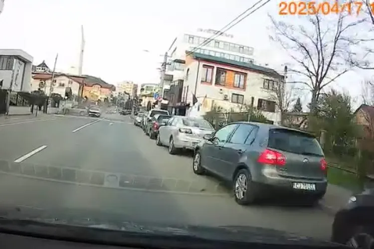 VIDEO. Accident în Cluj-Napoca! Un șofer a pierdut controlul volanului și a intrat cu mașina în gard 
