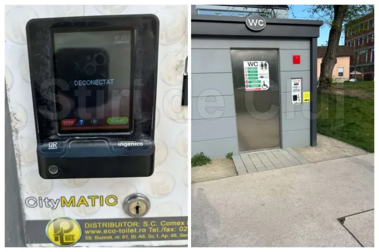 În Parcul Feroviarilor, mega lăudat de primăria Cluj, faci pe tine, dacă n-ai monedă: „Toaleta ultra-modernă nu acceptă cardul. Am mers cu copiii acasă”