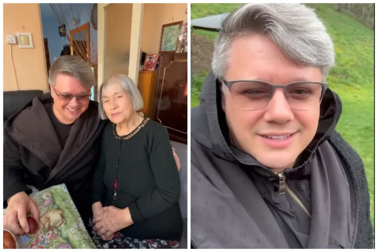 De Paște, Fuego s-a întors la locurile copilăriei din Cluj. Și-a vizitat bunica și a luat lumină de la biserica din centrul istoric din Turda VIDEO