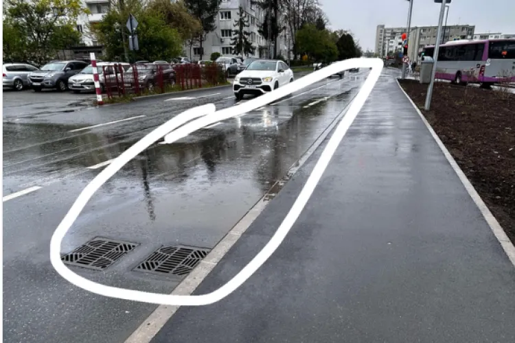 Clujenii, revoltați de asfaltarea de pe strada Brâncuși: „Așa arată o stradă asfaltată recent. Poate așa vede și cine trebuie pe ce s-au dat banii” FOTO