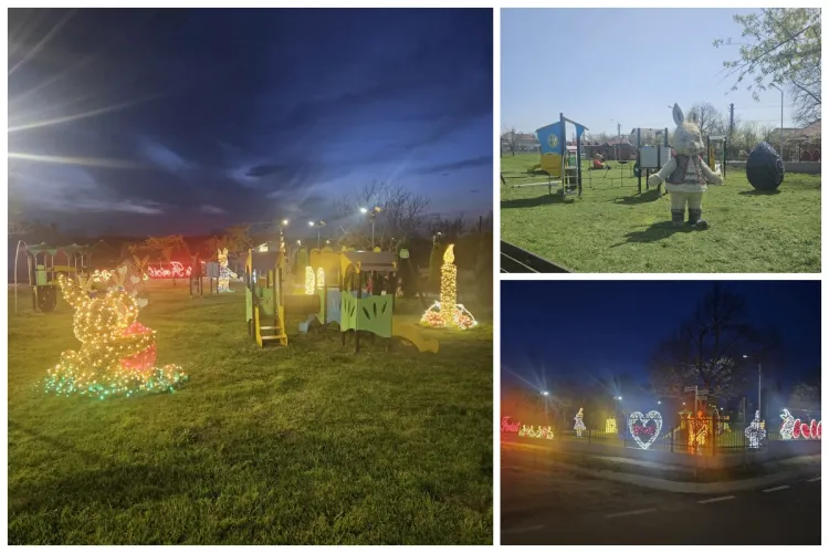 Comuna clujeană Jucu s-a îmbrăcat în haine de sărbătoare! E magie de Paște pe străzi - FOTO 