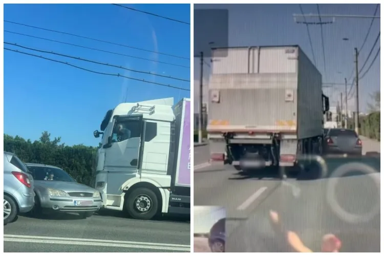 Șoferul de TIR din Cluj care a strivit o mașină din mers a fost sancționat de polițiști! Gestul bărbatului de 55 de ani, complet inexplicabil - VIDEO 
