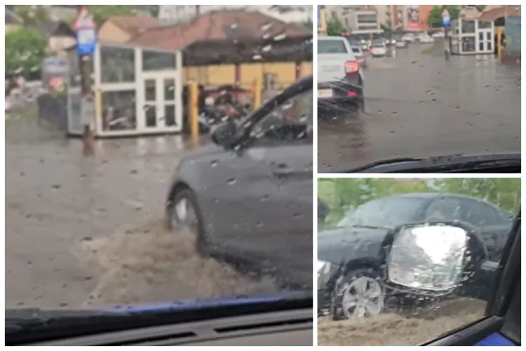 Strada Frunzișului din Cluj-Napoca s-a inundat iar! Se întâmplă la fiecare ploaie mai puternică VIDEO 