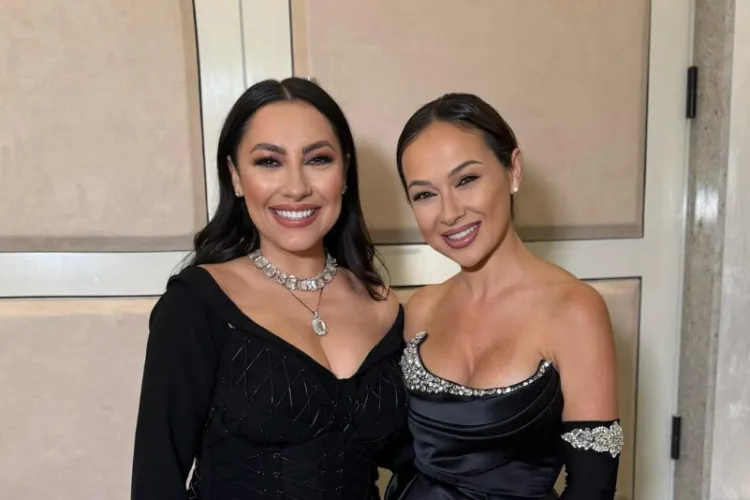 Andra și Vlăduța Lupău, apariții de senzație aseară: Îmbracate în rochii negre de seară, zici ca sunt mai degrabă surori decât nașă și fină FOTO