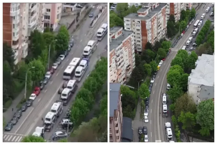 VIDEO Un convoi impresionant de zeci de TIR-uri a traversat Clujul: Transportul în valoare de milioane de euro e pregătit pentru o misiune specială