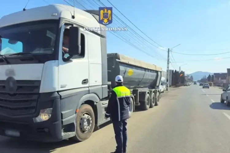 Pericol public pe șosele: Șofer de camion din Cluj, prins beat criță la volan! Polițiștii au deschis un dosar penal 