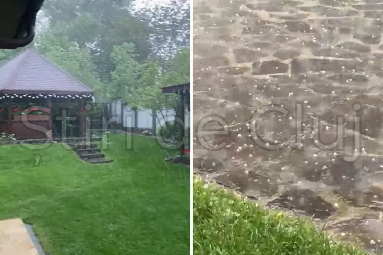 VIDEO Furtună violentă în Florești: Ploaie torențială, grindină și rafale de vânt / A fost emis un COD GALBEN de vreme rea