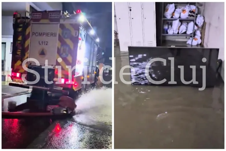 VIDEO. Dezastru în Florești! Apa a năvălit peste tot, după o rupere de nori devastatoare. Pompierii au fost chemați de urgență 