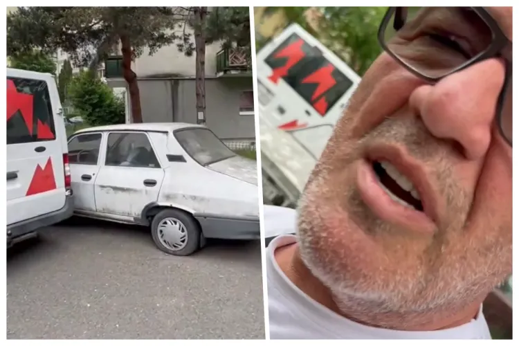 Interlopul Nelson Mondialu, revoltat că o Dacia abandonată ocupă de 7 ani o parcare din Cluj, deși proprietarul e mort demult: „Autoritățile nu fac nimic”