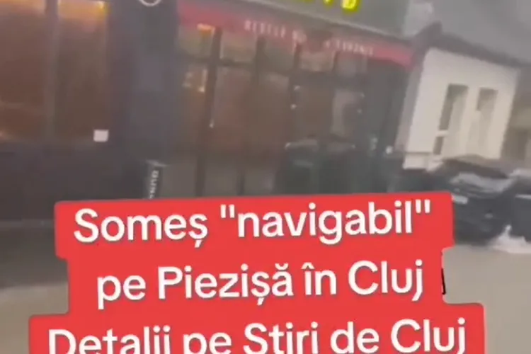 VIDEO Imagini incredibile din Cluj: Strada Piezișă, înghițită de apă după ploaia torențială! Valuri uriașe au măturat zona în câteva minute