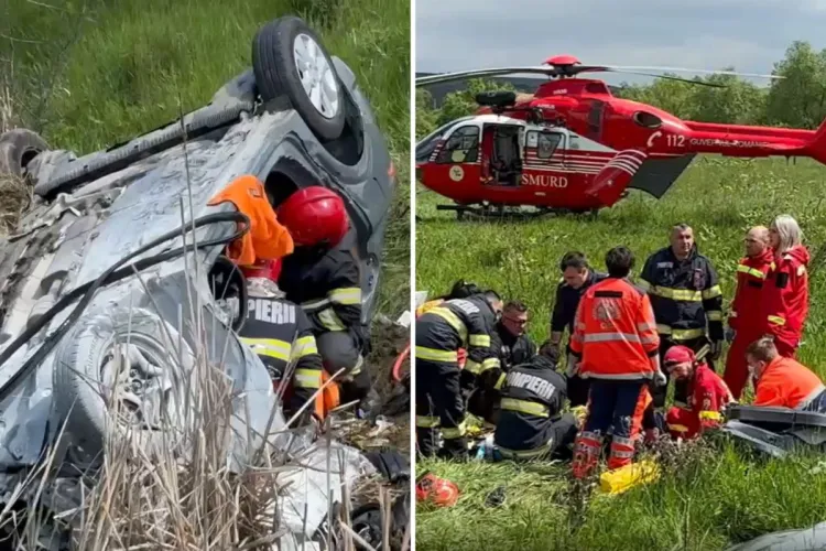 VIDEO Imagini devastatoare de la accidentul mortal din Cluj! Un băiețel de 12 ani și o femeie au murit încarcerați! O fetiță de 13 ani, în stare critică