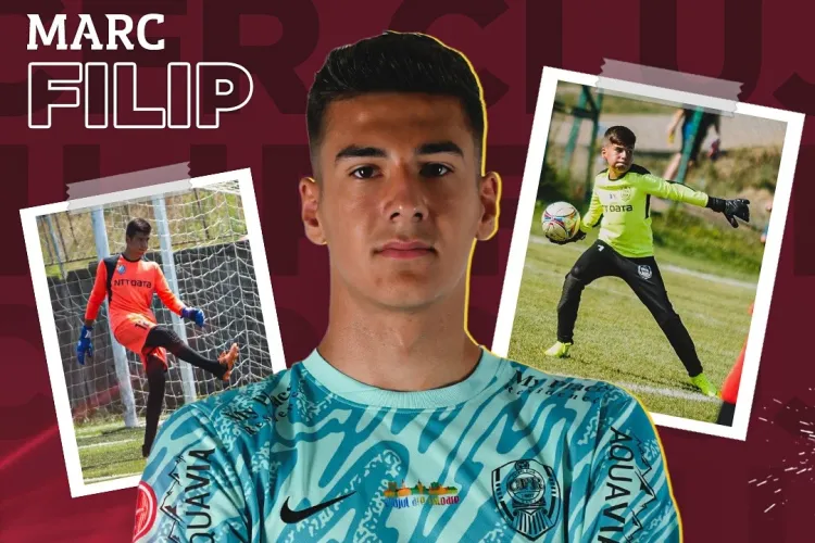 CFR Cluj mizează pe tinere talente: Povestea lui Marc Filip, noul portar CFR aflat la primul său contract de profesionist