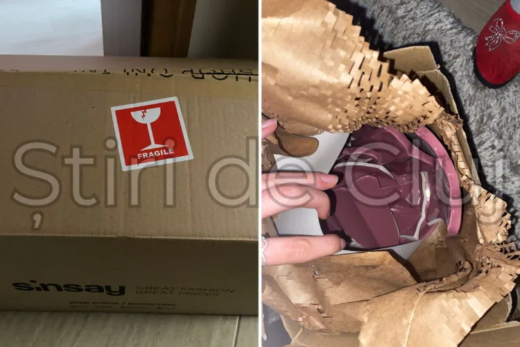 Curier din Cluj-Napoca, acuzat că-și bate joc de clienți! Produsele comandate ajung distruse: „E tot pe grabă, aruncă coletele” FOTO
