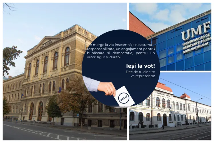 Cele 6 universități clujene fac front comun pentru alegerile de duminică: „Reafirmăm susținerea direcției euroatlantice asumate! Ieși la vot”
