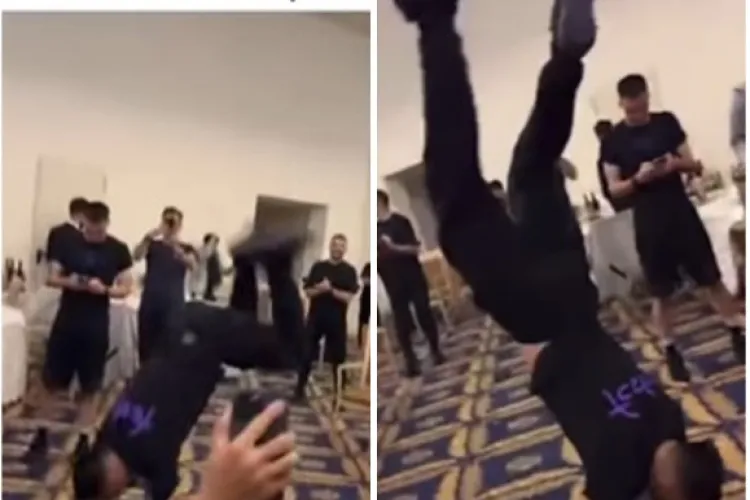 VIDEO. Scene nebune la Cluj, după ce FCSB a devenit campioană! Un jucător a făcut un show total în fața colegilor