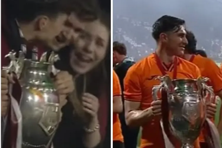 CFR Cluj, campioană și la suflet! Jucătorii au ridicat trofeul alături de fani! Show de zile mari realizat de „feroviari” după câștigarea Cupe VIDEO