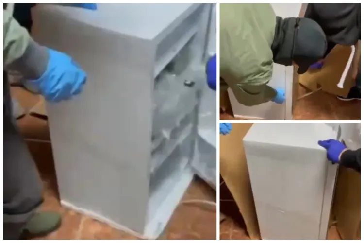 Captură impresionantă de stupefiante în Cluj! ,,Marfă” de peste 50.000 de euro, găsită într-un frigider. Traficantul l-a primit prin curier FOTO VIDEO