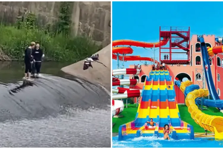 Aquaparkul lui Boc se lasă așteptat, dar clujenii nu stau degeaba! Cum s-au răcorit doi tineri inventivi? „Nu mai faceți asta, că muriți!” VIDEO