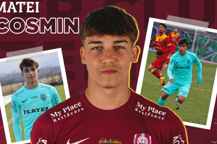 O nouă stea se aprinde în Gruia! Matei Cosmin, puștiul-minune de doar 16 ani, a semnat primul său contract de profesionist cu CFR Cluj