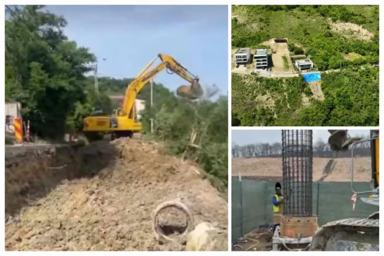 Strada din Cluj care o ia des la vale, consolidată cu 40 de piloți forați. Circulația pe strada Uliului, în zona de alunecări de teren, este închisă