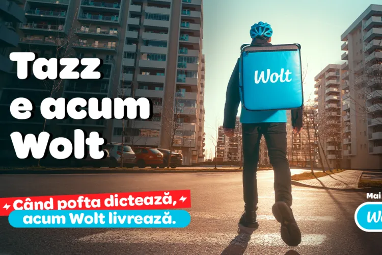 Clujenii pot comanda de acum pe Wolt. TAZZ e acum WOLT și vine cu o ofertă specială: O singură taxă de livrare, chiar dacă sunt comenzi la doi parteneri