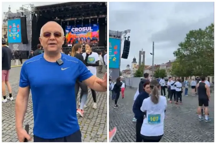 Emil Boc invită clujenii la mișcare, la Crosul Universităților. La 58 de ani, primarul este într-o formă fizică de invidiat pentru mulți tineri VIDEO