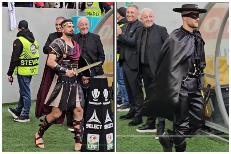 INCREDIBIL cum au intrat pe teren jucătorii de la FCSB înainte de meciul în care au primit trofeul de campioni VIDEO de SENZAȚIE