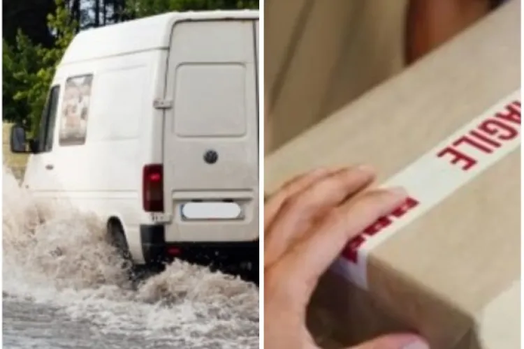 Pachetele nu mai ajung! Curierii, blocați de vremea extremă! Livrările sunt suspendate în mai multe localități din cauza ploilor