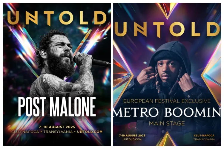 Post Malone și Metro Boomin urcă pe scena principală la UNTOLD X: Vezi în ce zile vor concerta superstarurile internaționale la Cluj