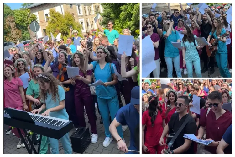 Absolvenții UMF Cluj au început serenadele. Sunt absolut SENZAȚIONALI: „Într-o zi cu voie bună UMF-iștii s-au născut”! VIDEO vă va convinge că e exact așa