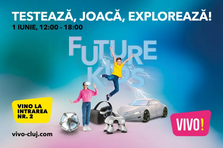 WOW, Ce evenimente „hi-tech” îi așteaptă pe copiii de 1 iunie 2025 la VIVO Cluj: Câine-robot „inteligent” și bobina Tesla- să „domolească” fulgerele 