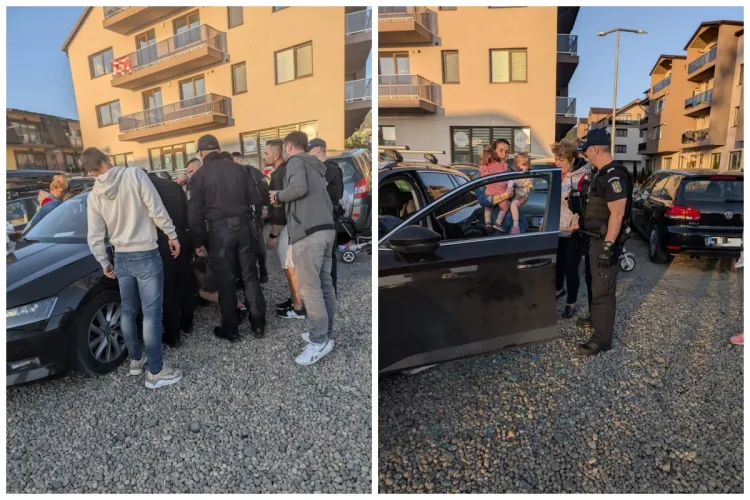 Jandarmii au intervenit pentru eliberarea unei fetițe blocate într-o mașină în timpul Florești Fest FOTO