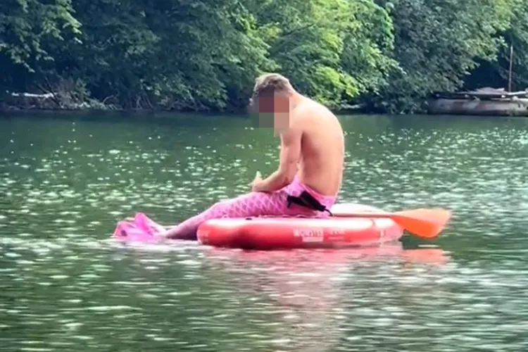 VIDEO Apariție de senzație pe Tarnița! O „sirenă” și-a făcut apariția pe lac: „Sunt sirene pe Tarnița? Se pare că da! Dar cine e cea mai „sirenă” ?