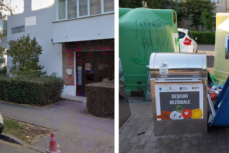 Tomberoane cu cartelă, dar gunoi aruncat la întâmplare! Curtea unui bloc din Cluj s-a transformat în groapă de gunoi