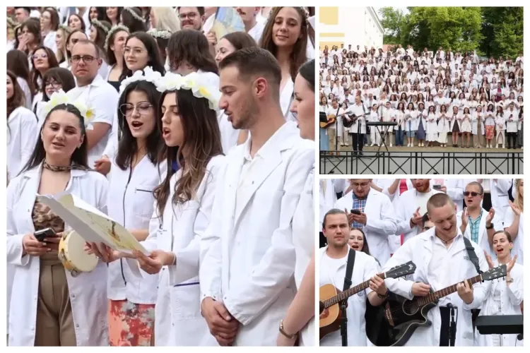 Mediciniștii au umor! Serenade pline de versuri virale la UMFST: „Am început demult acum vreo 6 ani/Astăzi sunt absolvent, mâine doctor cu bani