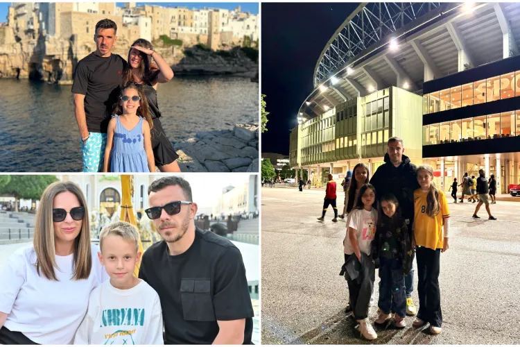Fotbaliștii Universității Cluj se relaxează în străinătate alături de familii, înainte de un nou sezon infernal. Chipciu se mândrește cu cele patru fetițe 