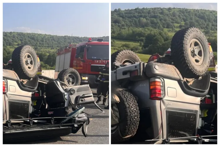 Cum s-a produs accidentul dramatic de la Cluj: Doi cetățeni polonezi au ajuns de urganță la spital, după un viraj ratat într-o curbă FOTO