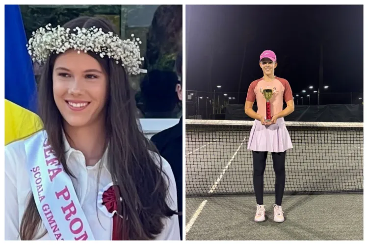 Cea mai promițătoare jucătoare de tenis din Cluj este noua șefă de promoție a școlii Ion Creangă din Cluj. Patricia, o minune de fată, a avut media 10.00!