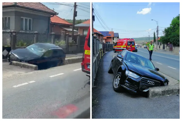 Patru răniți în accidentul din Baciu, printre care doi copii. O femeie a rămas încarcerată. Toți au fost transportați de urgență la spital FOTO/VIDEO