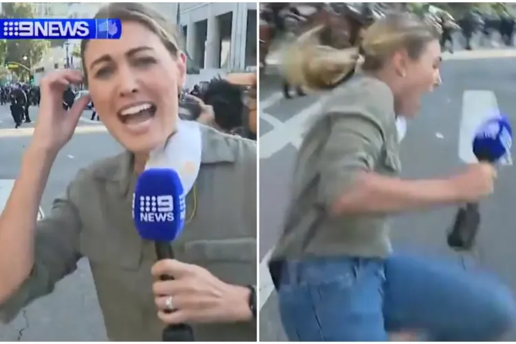 VIDEO. Momentul în care o jurnalistă este împușcată de polițiști în timpul protestelor din Los Angeles. Femeia a strigat de durere