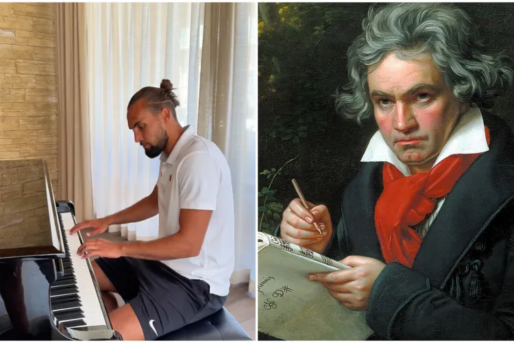 VIDEO. Un fotbalist de la CFR Cluj și-a încântat colegii cu un recital de pian. A ales o capodoperă a lui Ludwig van Beethoven
