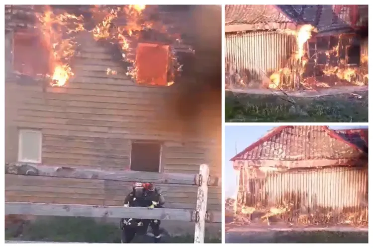 VIDEO Imagini dramatice cu focul devastator care mistuie stația meteo de pe Vârful Vlădeasa. Pompierii sunt încă acolo