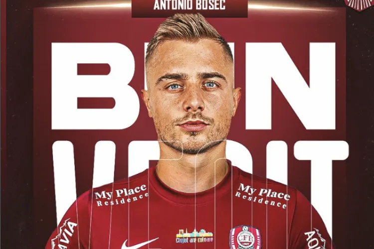 Antonio Bosec a intrat în vestiarul CFR Cluj! Ce mesaj a transmis fundașul croat după ce a semnat cu echipa din Gruia