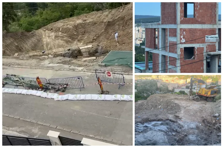 De ce o ia la vale strada Uliului? Acuzații grave: S-au dat autorizații și în 2025 pentru clădiri 4+4 niveluri, fix unde au mai fost alunecări VIDEO