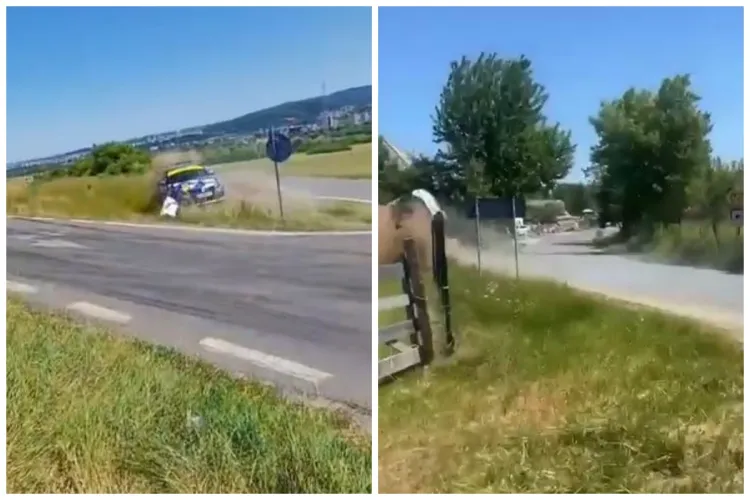 VIDEO Cele mai spectaculoase ieșiri în decor la Raliul Clujului: Șoferii care s-au jucat cu „focul”! /Un trabant recondiționat, vedeta zilei la Cluj Arena 