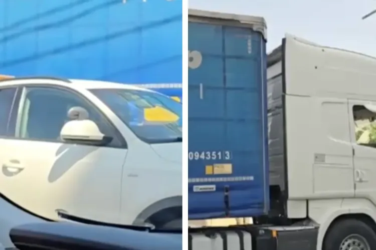 Noaptea minții: Un șofer de TIR rătăcit a paralizat traficul la Cluj! Polițista prezentă zice că e în altă „misiune”, iar restul șoferilor... așteaptă VIDE