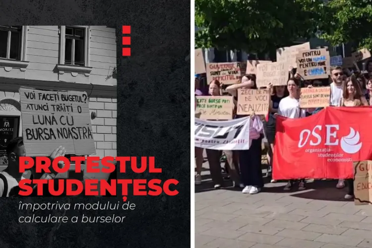 Protestele continuă la Cluj! Studenții nu cedează în fața guvernului: „Nu tăiați bursele celor care abia se țin pe linia de plutire”