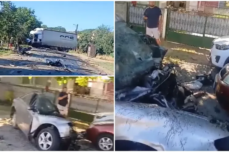 VIDEO. Accident mortal, un șofer de TIR clujean a lovit în plin un autoturism intrat pe contrasens. O femeie din Cluj a ajuns la spital