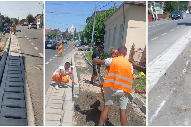 Transformare infrastructurală în plină desfășurare la Cluj! Tronson de peste 3 kilometri, în lucru, pentru siguranța șoferilor și pietonilor FOTO